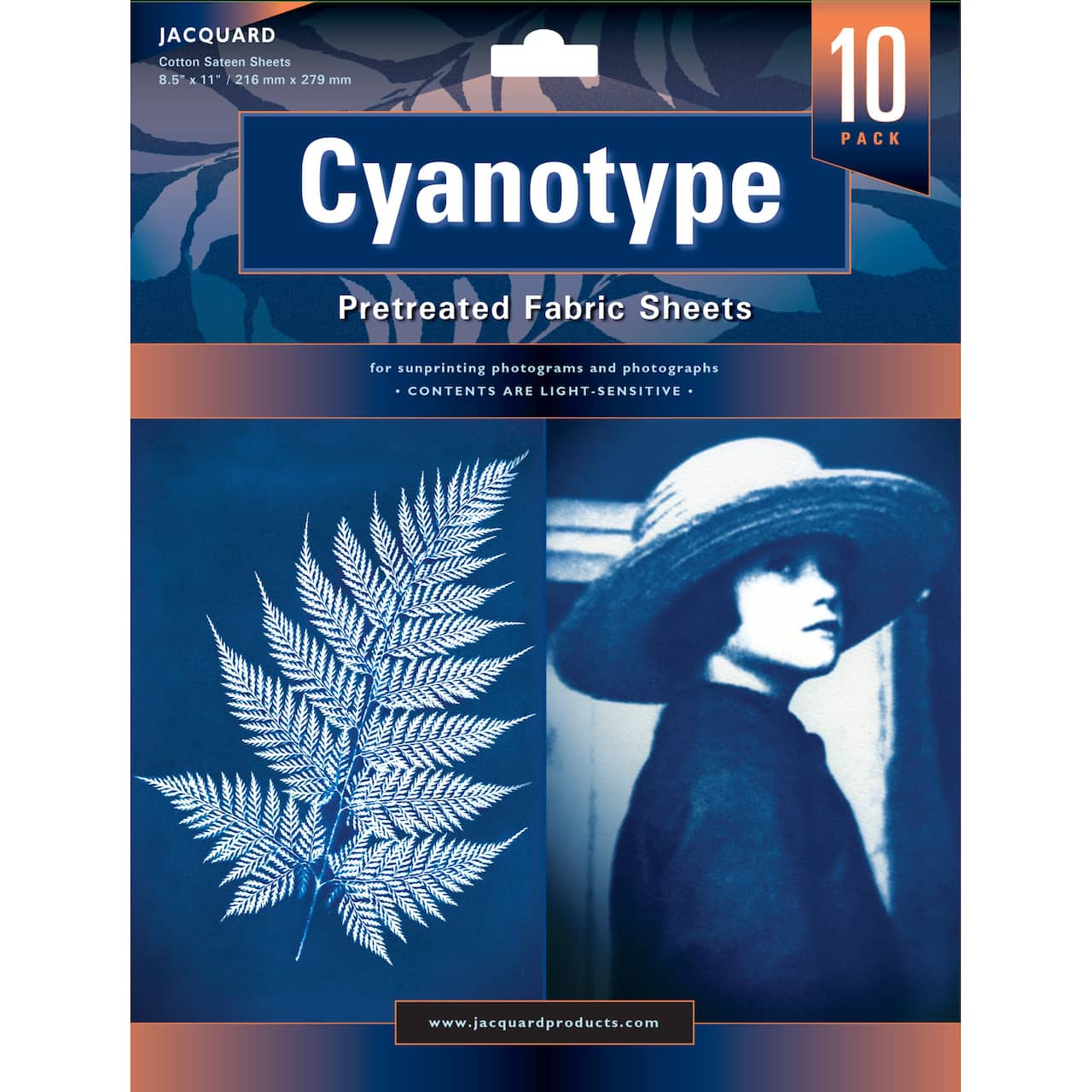 Jacquard Cyanotype Pre-Treated Fabric Sheets, 8.5" x 11"